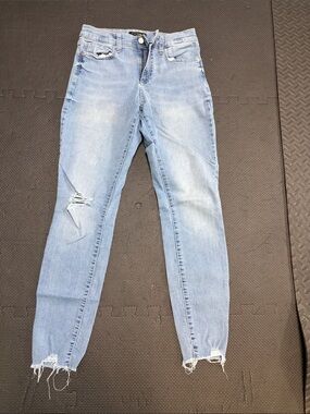 Banana Republic Light Blue High-Rise Distressed Jeans